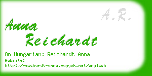 anna reichardt business card